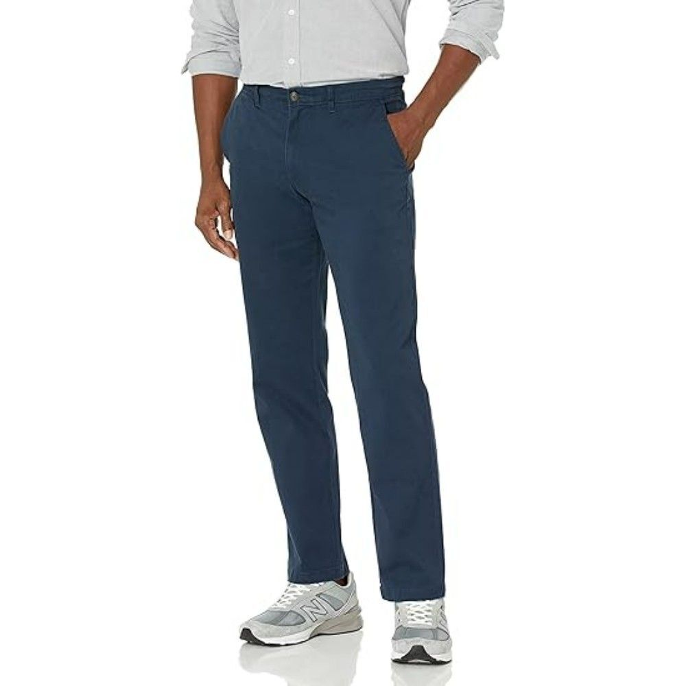 Amazon Essentials Men's Chino Pant 38"W x 30"L Navy Straight-Fit Casual Stretch